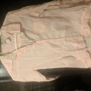 Pink button down (S)